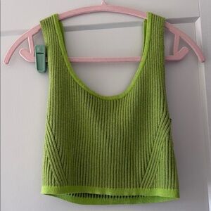 Wild Fable Green Ribbed Knit Tank Top